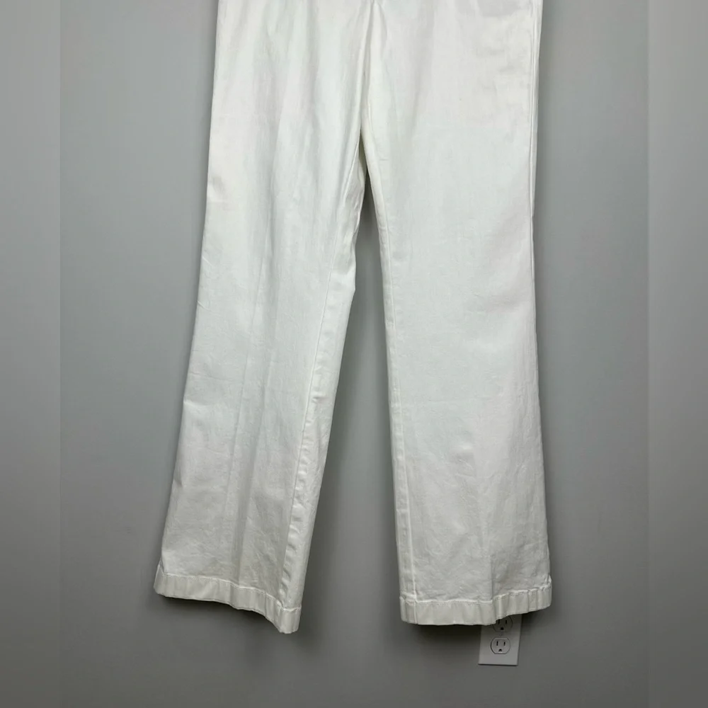Coldwater Creek White Straight Wide Leg Pant Size Large 16